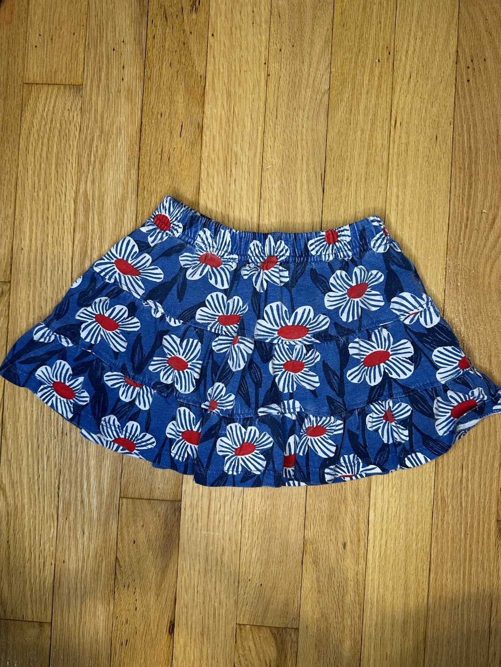 Hanna Andersson 3T Blue Floral Skirt